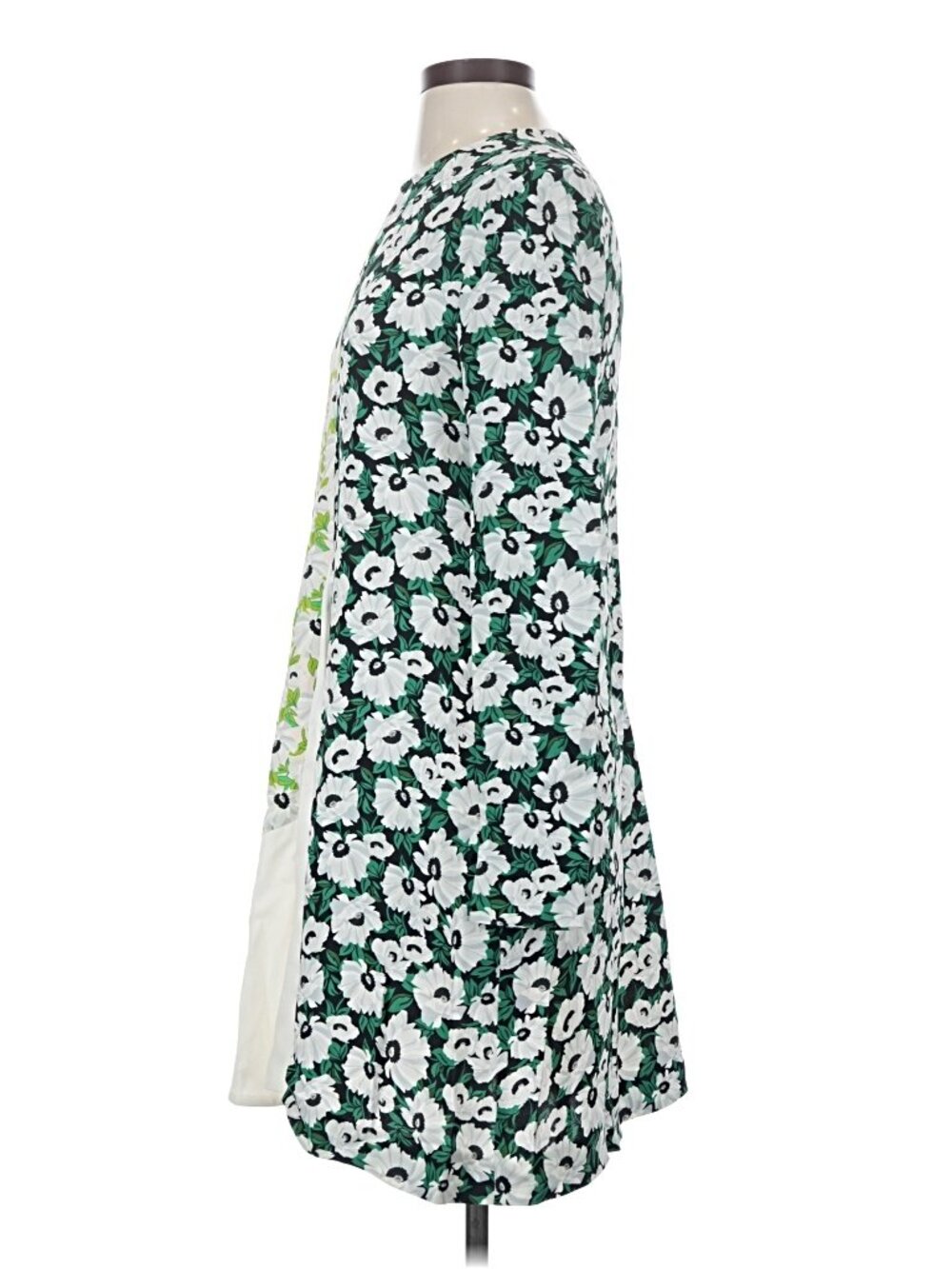 Stella McCartney Floral Colorblock Tent Mini Dress Green White IT40 US4 - Picture 5 of 8